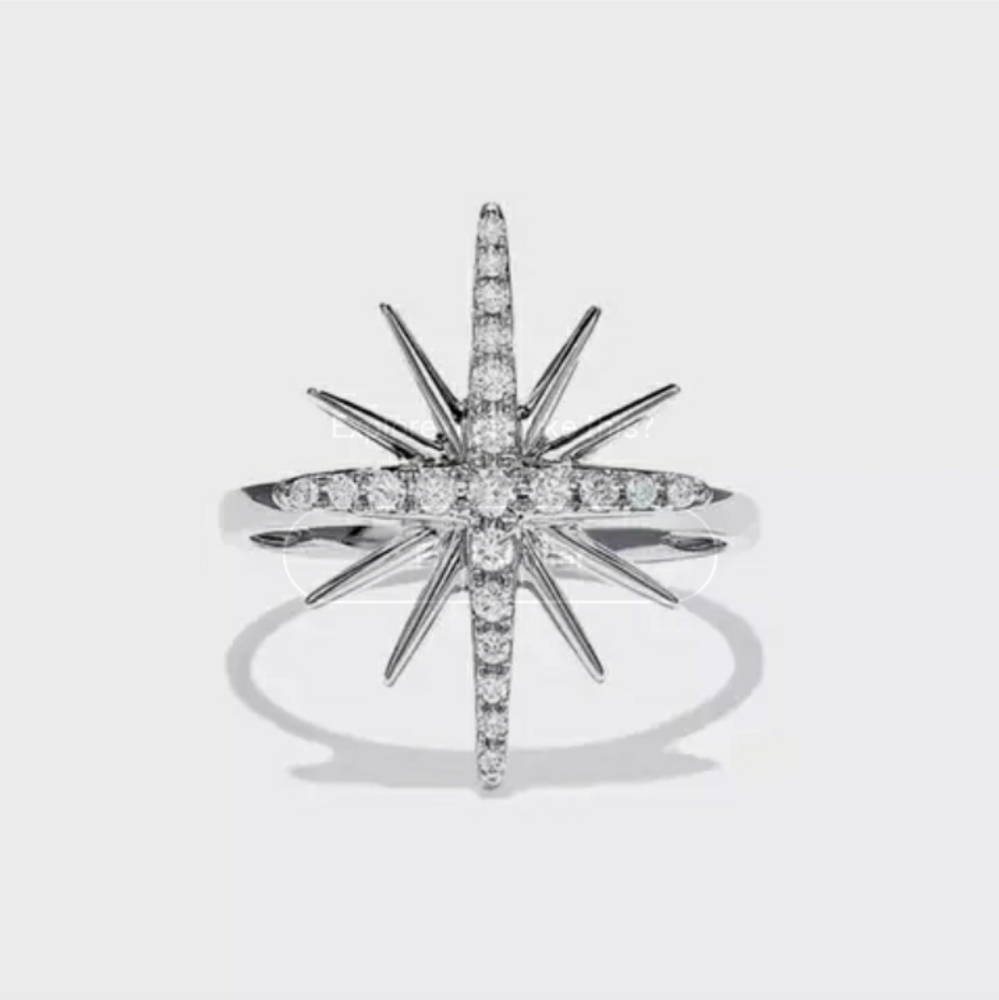New Silver North Star Ring - Picture 2 of 6